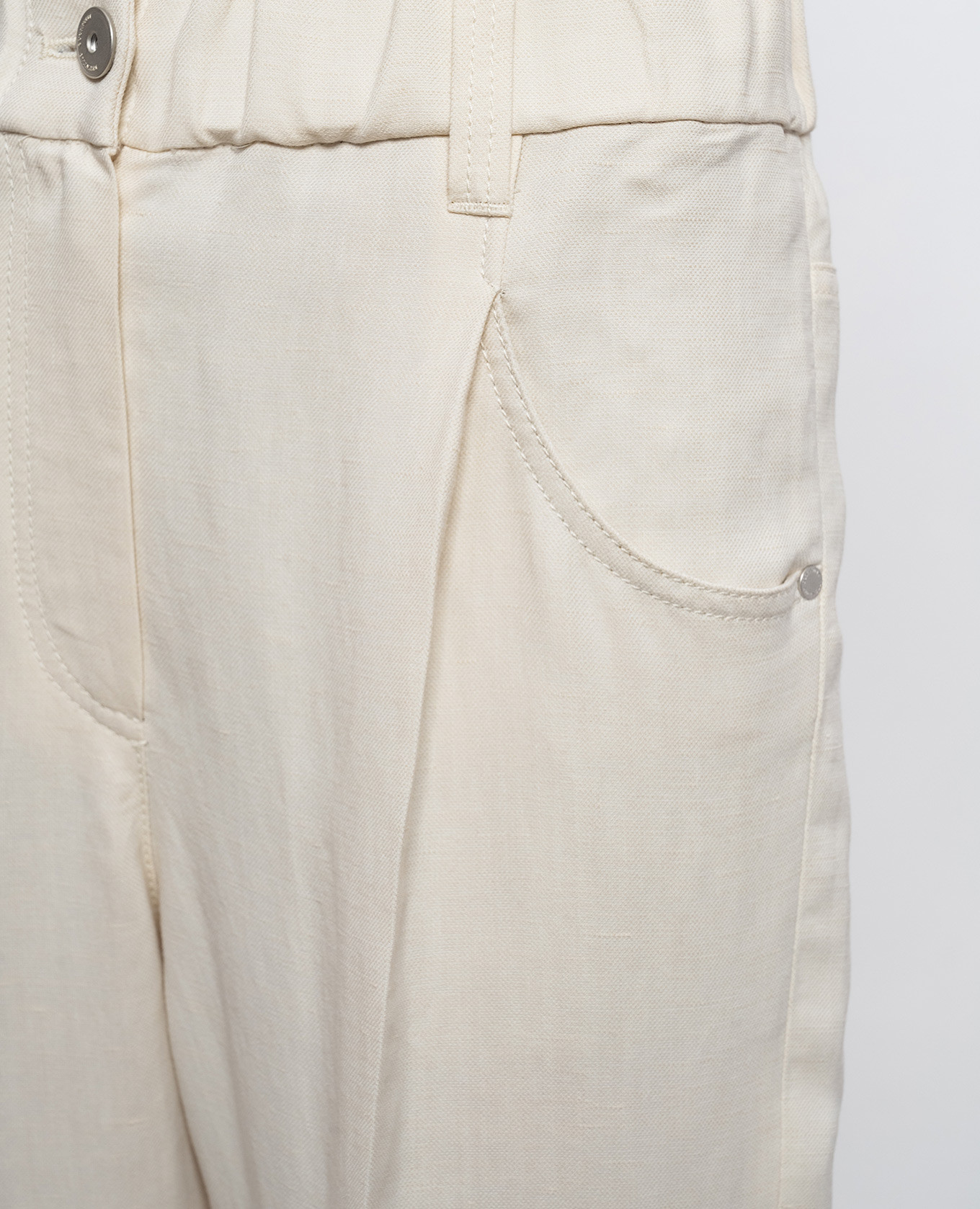 Beige linen pants Brunello Cucinelli 5