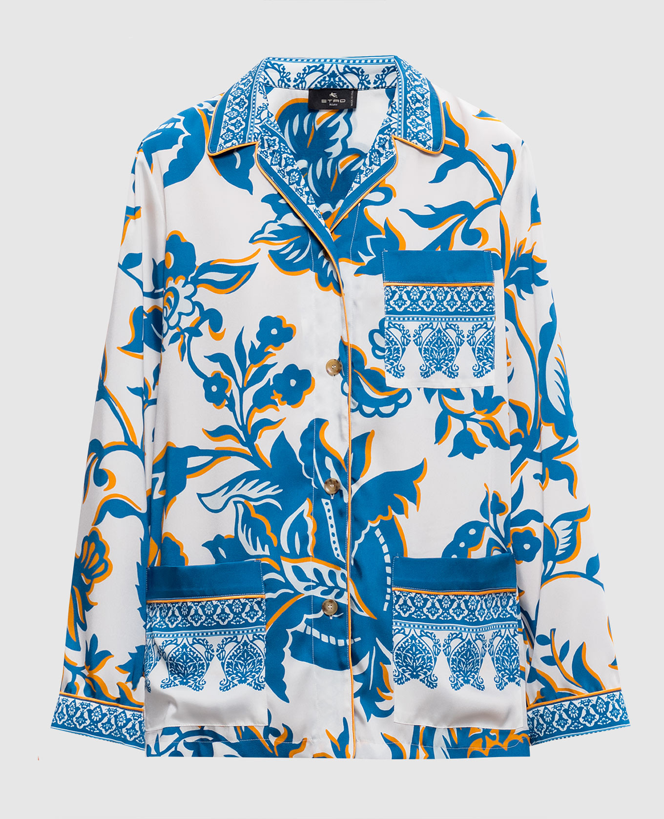 White shirt with floral print