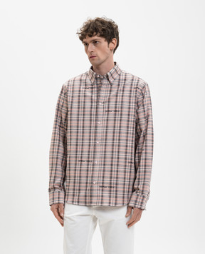 Off-White Pink patterned shirt with logo embroidery 44XGE04MS26F001