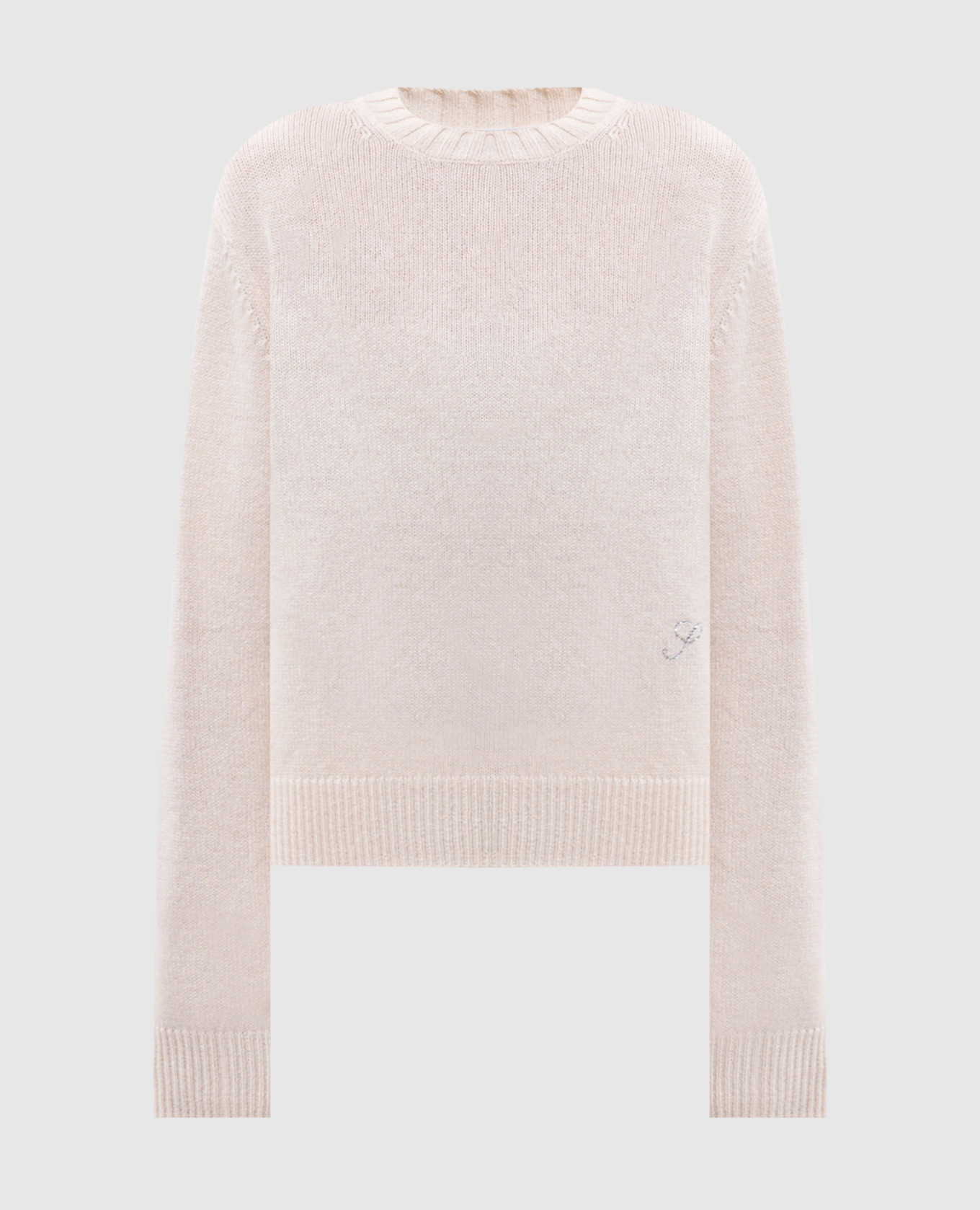 Ivory cashmere and wool jumper