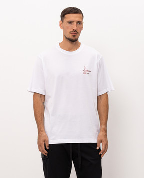 Dolce&Gabbana White Crossword T-shirt with logo print G8PN9TG7QAV