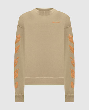 Off-White Ink Arrow khaki sweatshirt 44MBA054F5F004