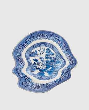 SELETTI Glitchy Willow Porcelain Asymmetric Dessert Plate 11231