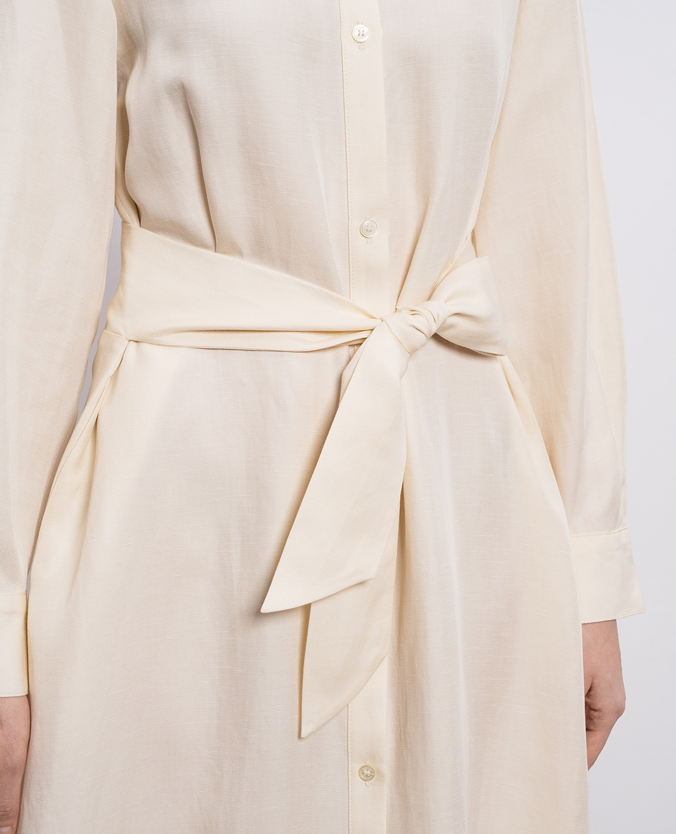 

Ivory linen shirt dress Woolrich, Beige