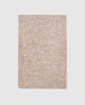 Twinset Beige scarf with applique 262TO5611