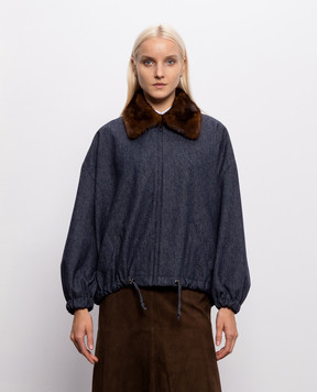 Simonetta Ravizza Linus blue wool jacket F06JA404T120M1A