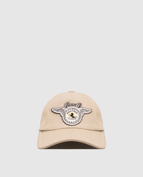 Juun.j Beige Metamorphosis cap with applique JC618BP03A
