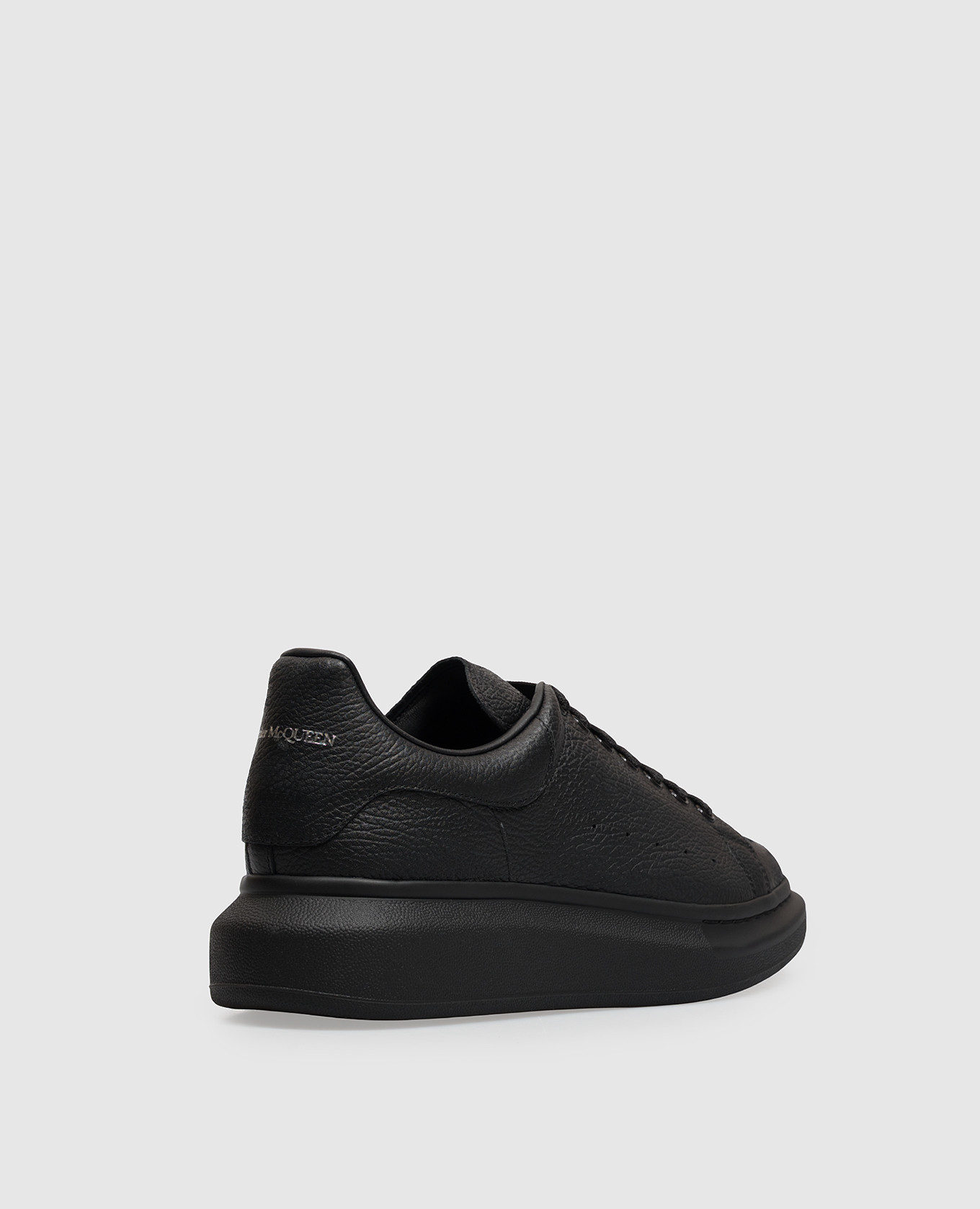 Black Oversized Leather Sneakers Alexander McQueen 3