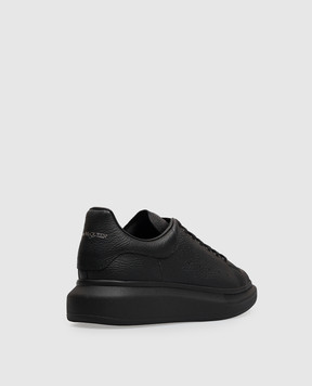 Alexander McQueen Black Oversized Leather Sneakers A0069MWHAF4