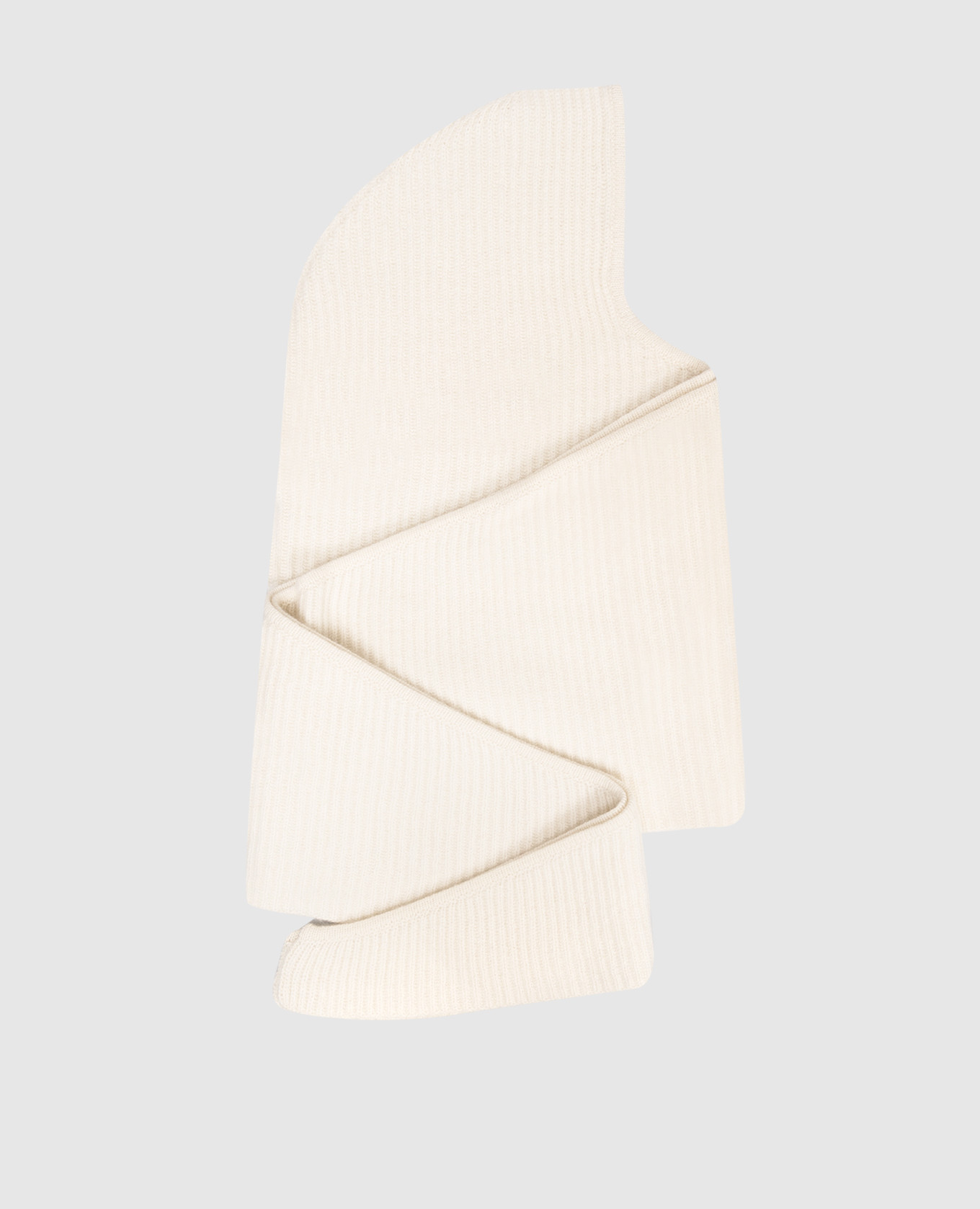 

White cashmere hooded scarf Babe Pay Pls