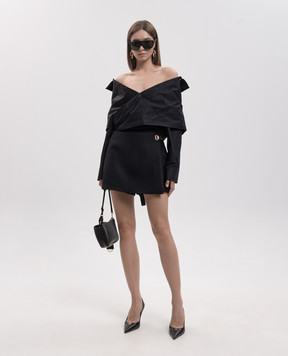 Balenciaga Black wool and silk skirt shorts A002BPTUT22