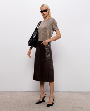 Missoni Beige T-shirt with lurex DC26SN02BK01H3