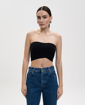 Balmain Black layered top GF1AA405KJ29