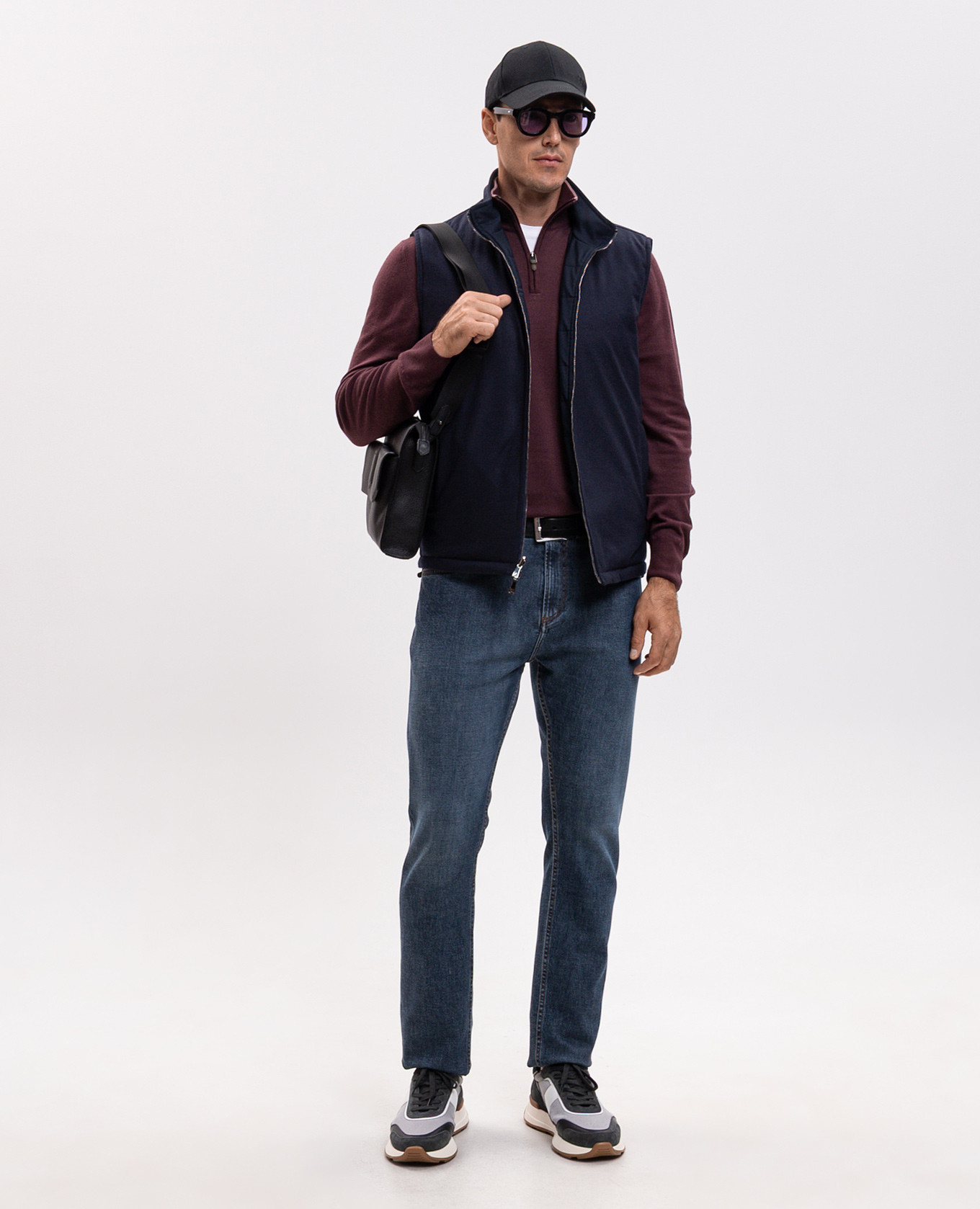 Burgundy wool jumper Canali 2