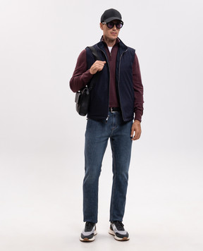 Canali Burgundy wool jumper MK02481C0015