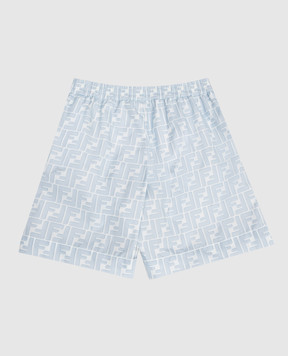 Fendi Children's blue printed swim shorts JMM027AY8H812+