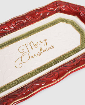 Fitz&Floyd Merry Christmas ceramic bread dish 24012