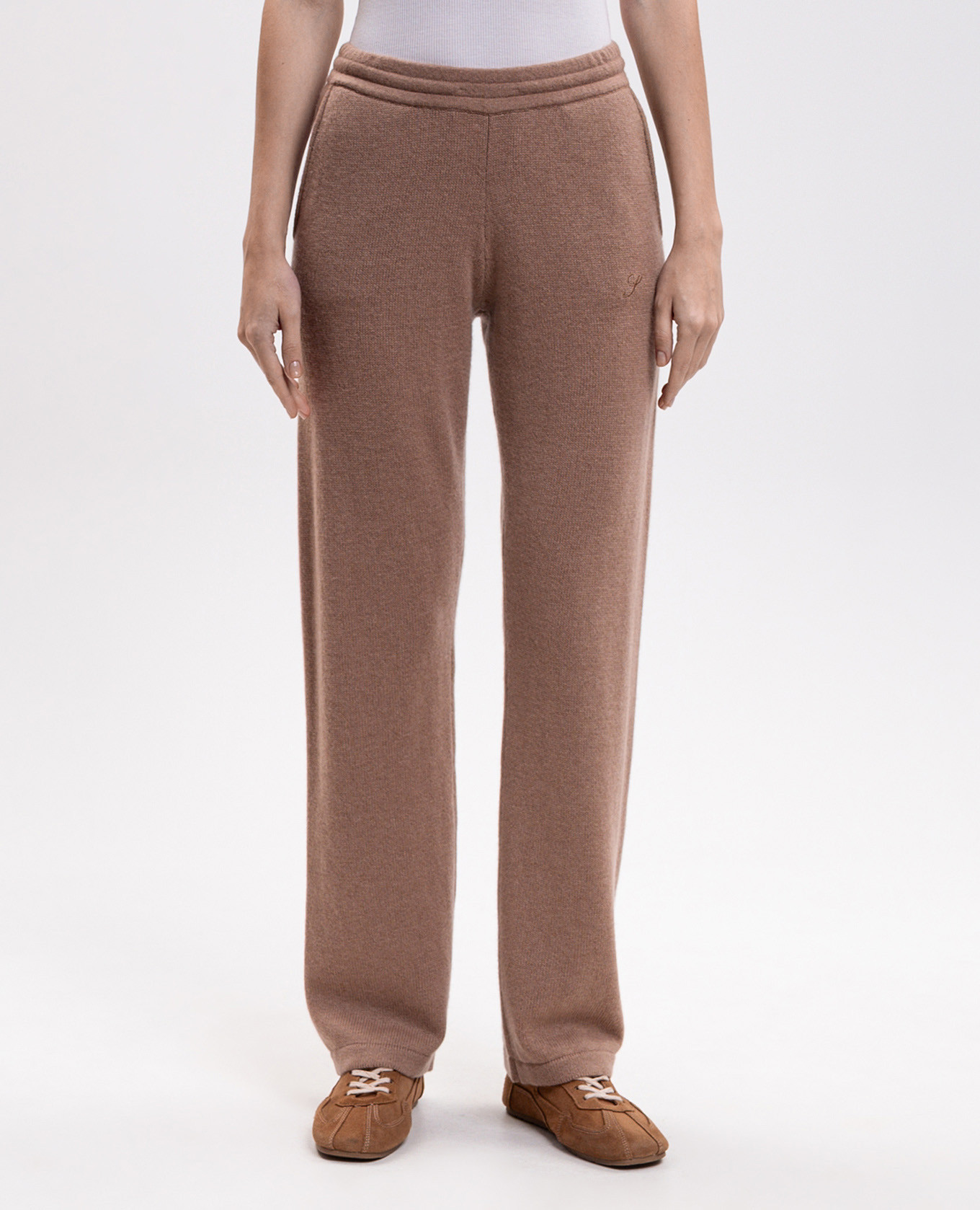 Beige cashmere and wool pants Sporty & Rich 3
