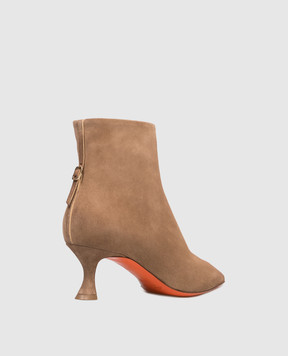 Santoni Beige suede ankle boots WTIS71908HI2NHZW