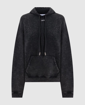 Off-White Grey hoodie with logo print 2BB064S26FLE001