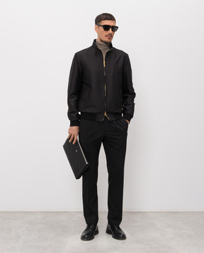 Stefano Ricci Black silk jacket MZJ6100100AS43HA