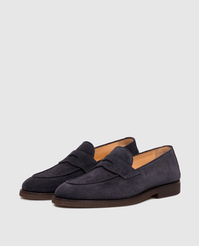 Brunello Cucinelli Blue suede loafers MZUSOLE670