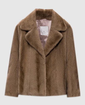 Rindi Brown reversible mink fur coat 070VS026