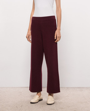 Allude Burgundy wool and cashmere pants 26517614