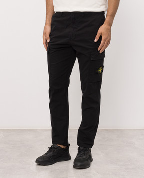 Stone Island Black cargo with logo patch L2S153100032S0A10