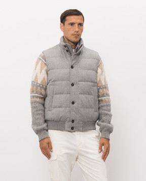 Peserico Grey wool down vest R53086B2710