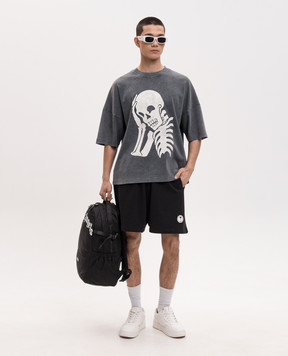 Palm Angels Gray Skull T-shirt PMAA10DS26JER007