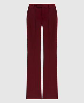 Jacob Lee Red wool flared pants WWP2052A