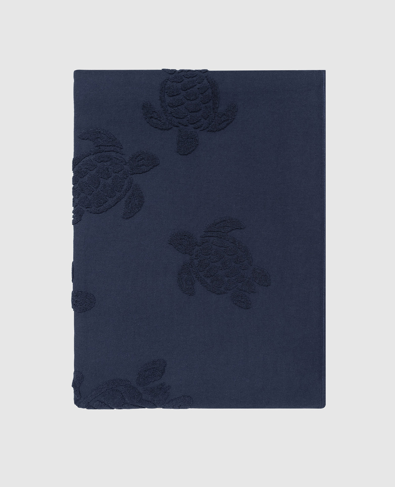 

Blue terry beach towel with pattern Vilebrequin