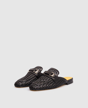 Doucal's Black leather braided mules DD8873MAENUZ246