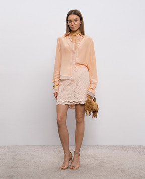 Ermanno Scervino Orange blouse with lace D482K312RXFU