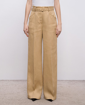Gabriela Hearst Norman brown linen pants 2262168LI010