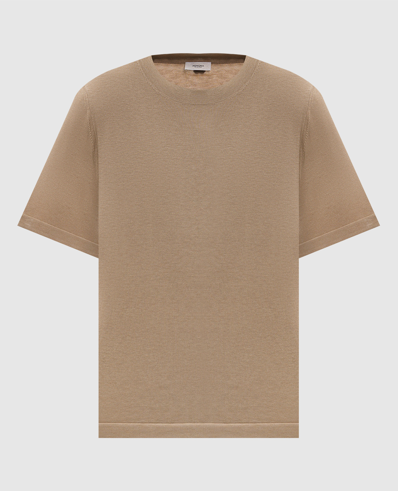 

Brown silk T-shirt Agnona