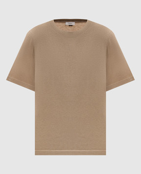 Agnona Brown silk T-shirt KT110450Q180P