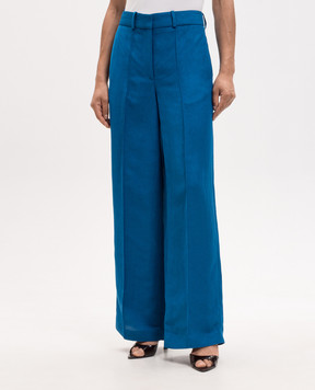 JOSEPH Jnane blue linen pants JF009863