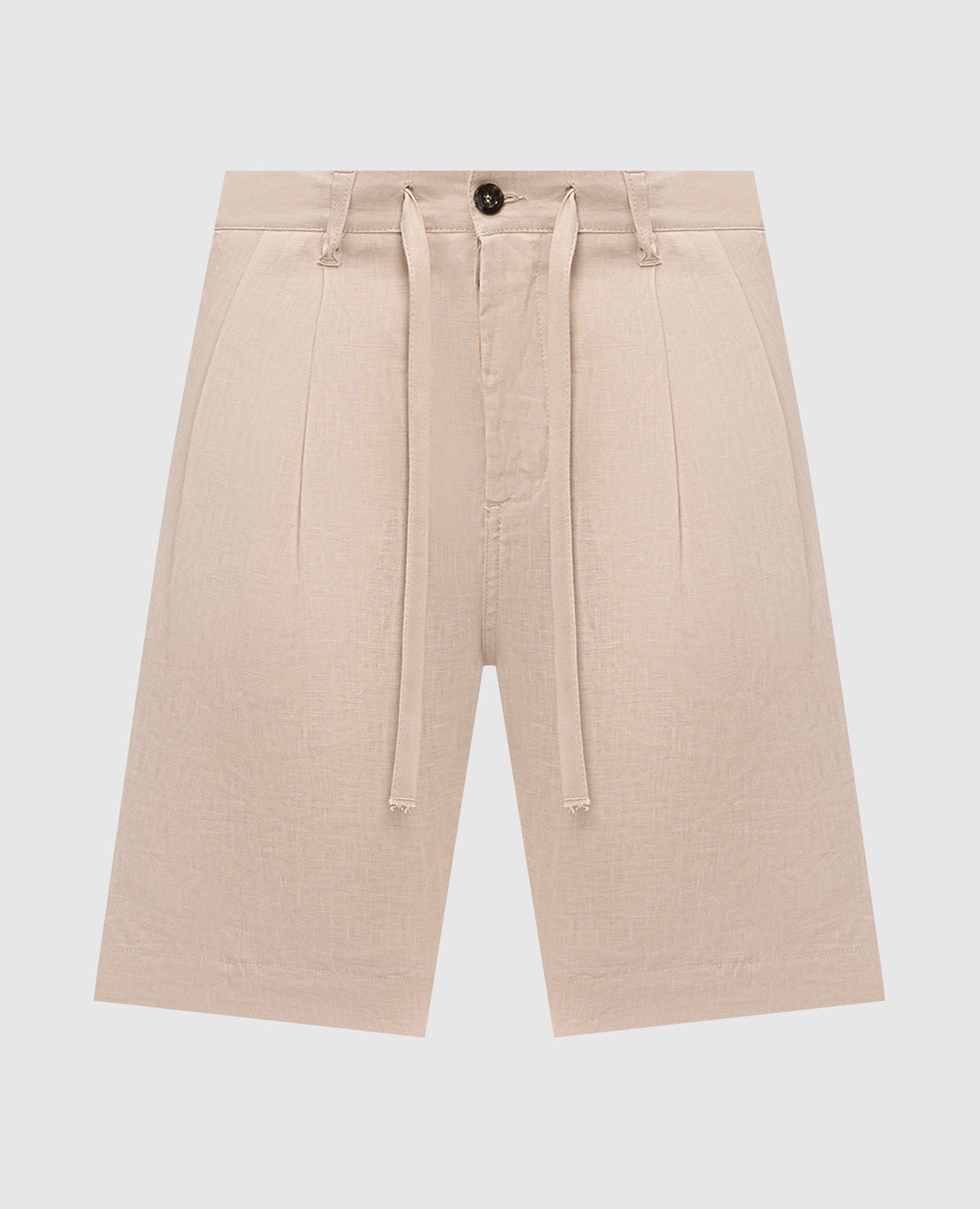 Beige linen shorts