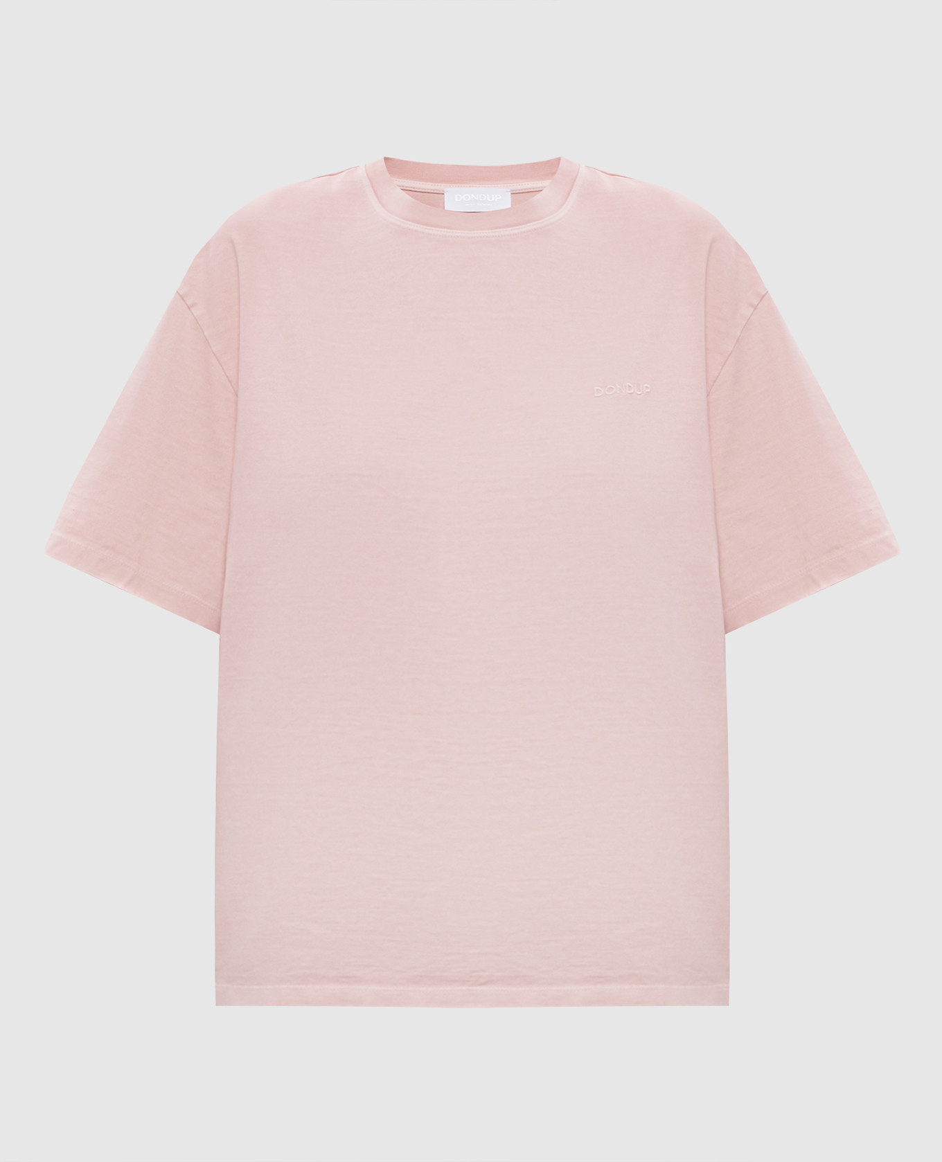 Pink T-shirt with embroidered logo