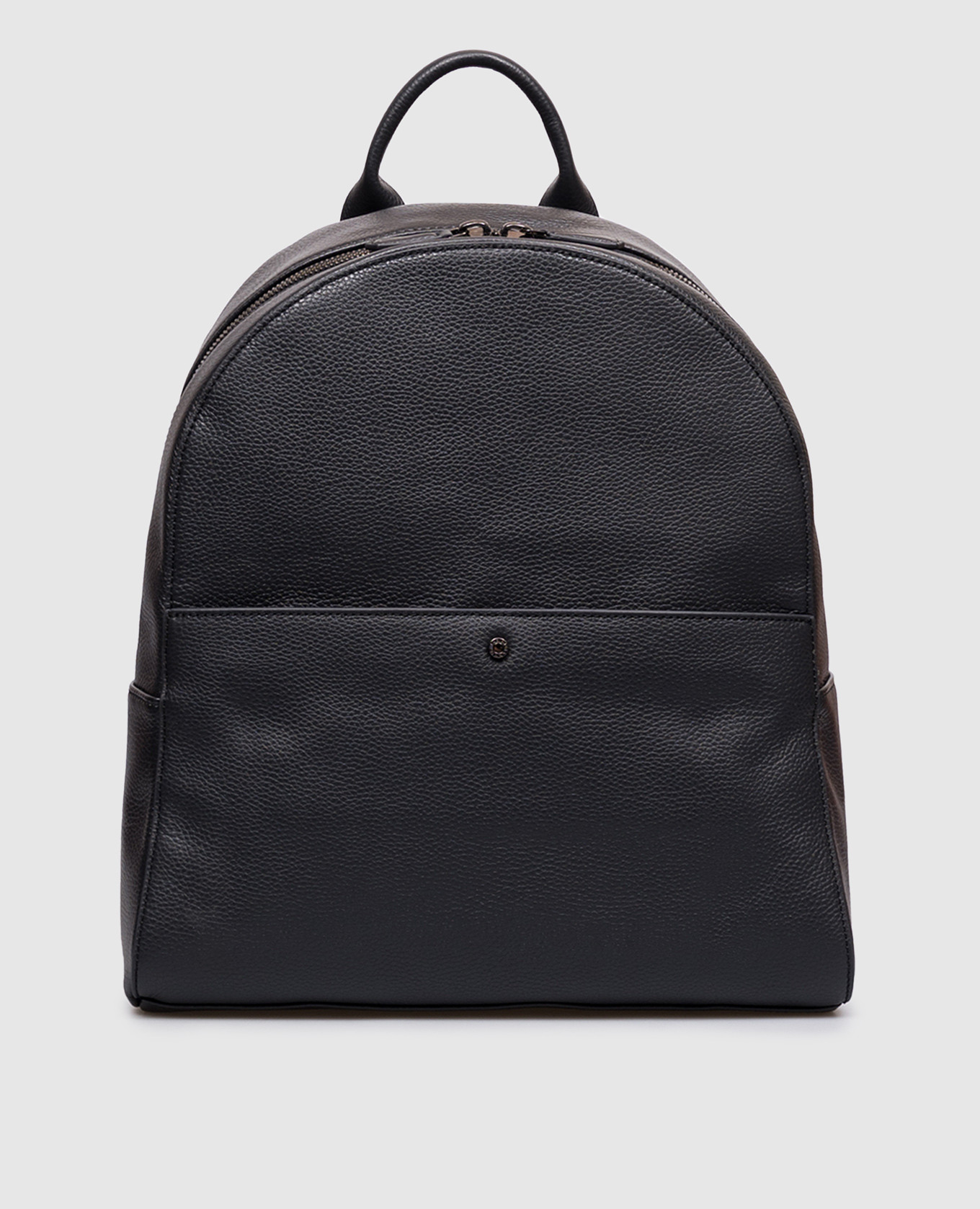 Blue leather backpack