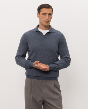 Brunello Cucinelli Blue polo M22203805