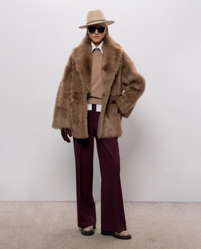 Babe Pay Pls Beige double-sided sheepskin coat 2421TOSKANA