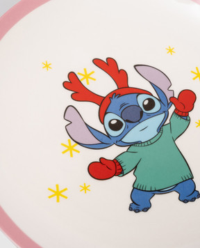 Disney White ceramic dinner plate Stitch DN25349