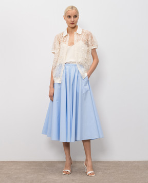 Fabiana Filippi Beige top with silk TPD276F281M152