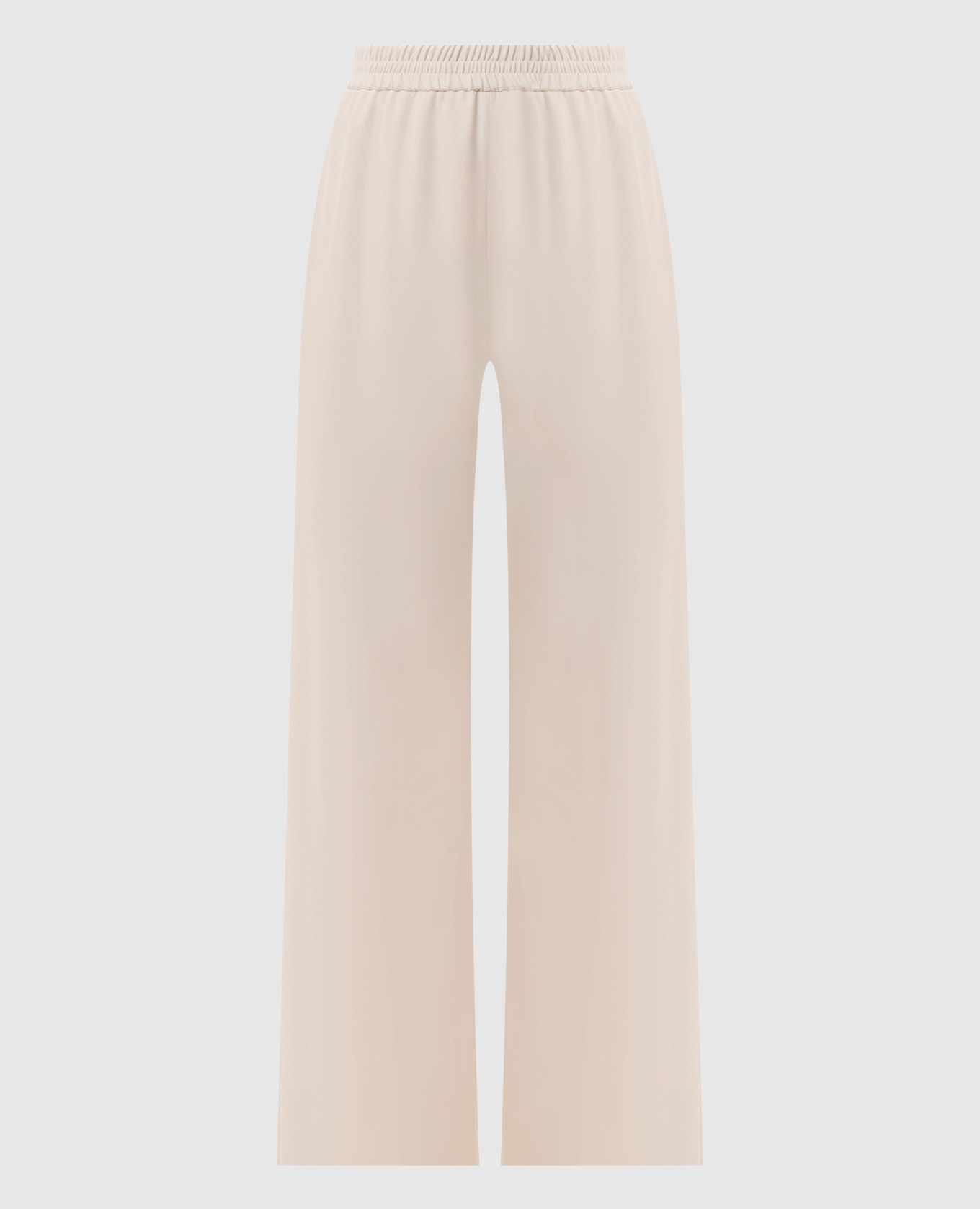 Beige silk pants