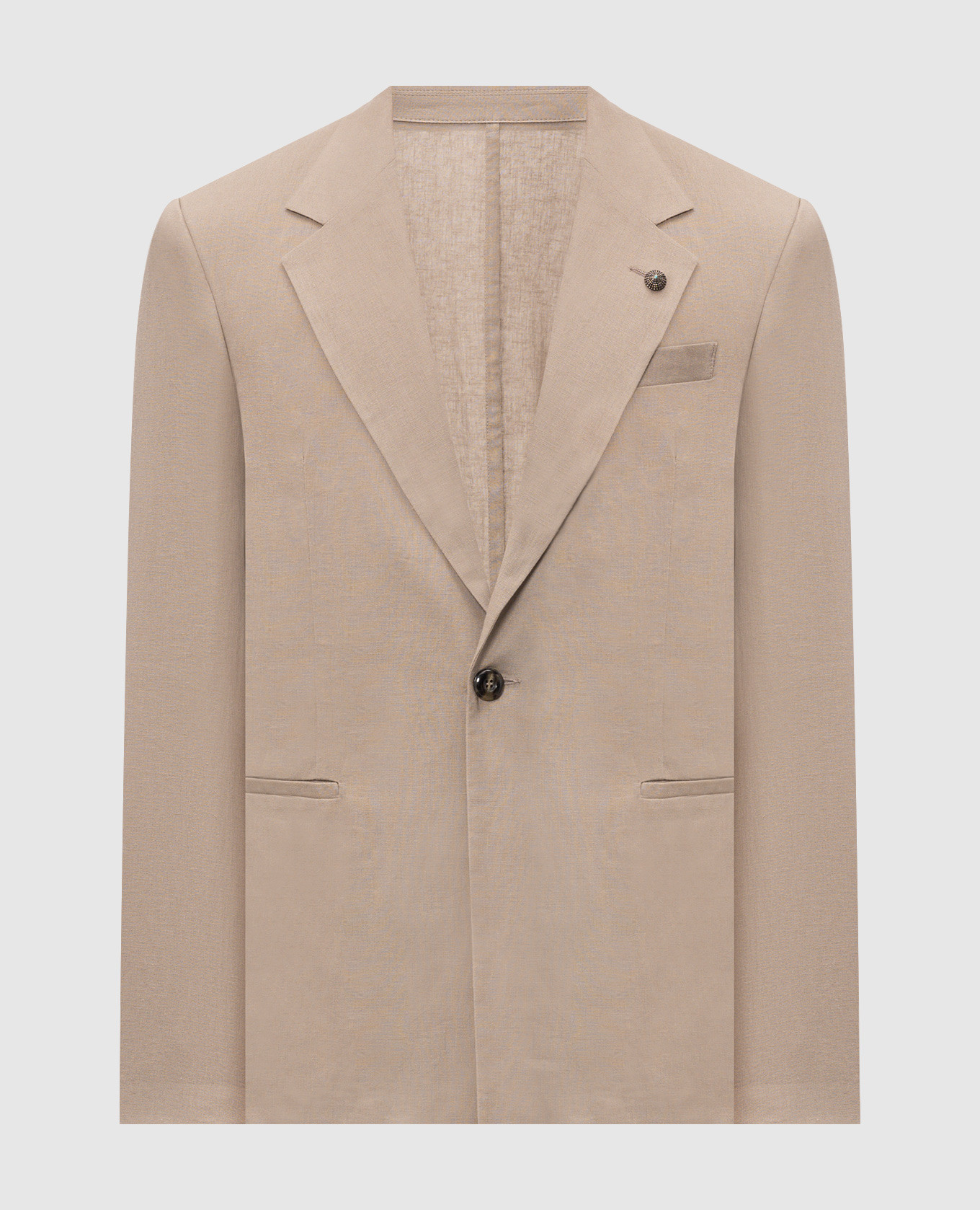Beige jacket with linen