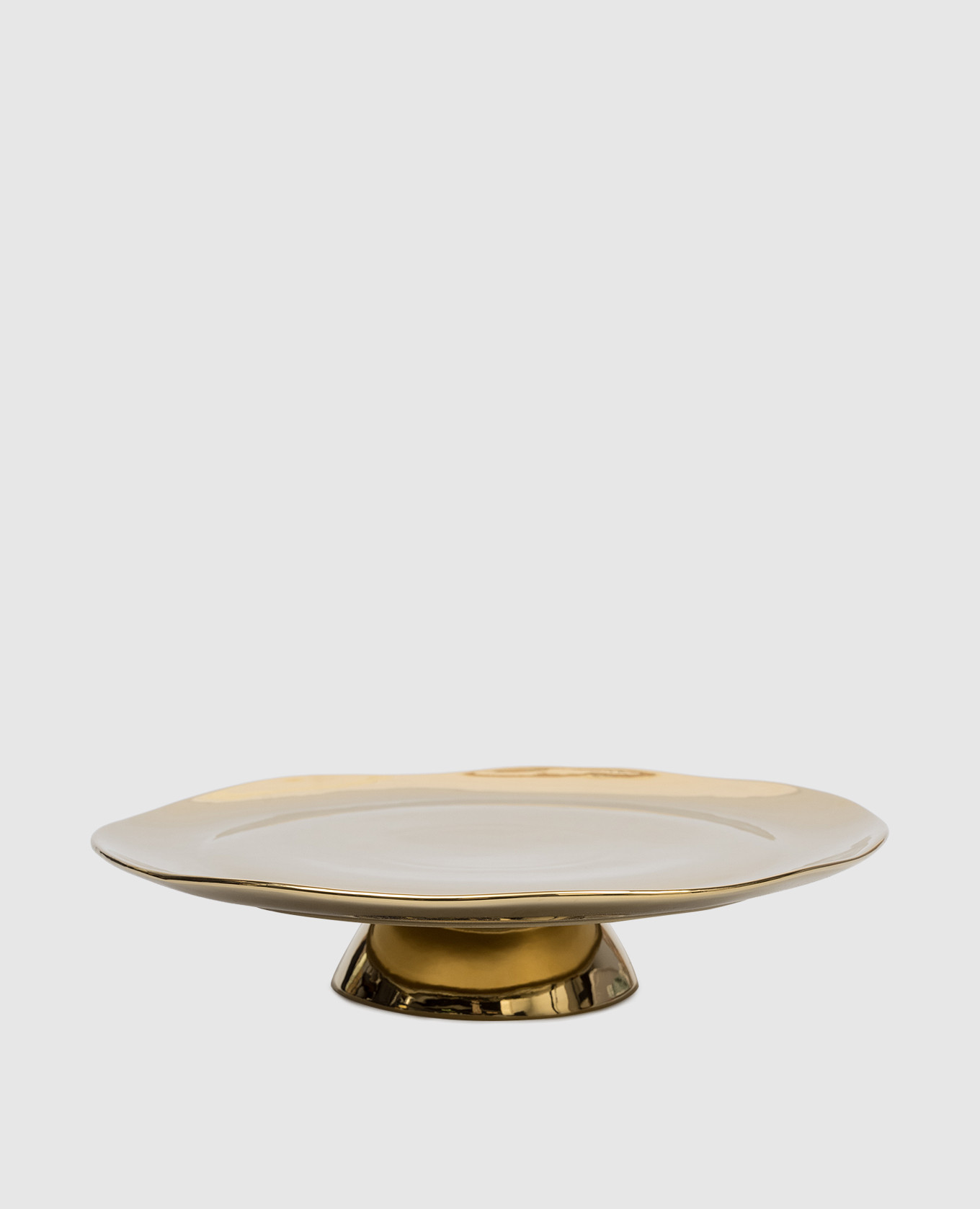 

Golden porcelain cake stand Bitossi Home