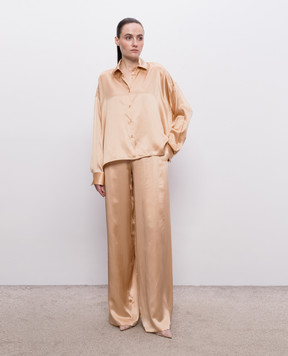 Ermanno Scervino Beige silk pants D482P764NXE